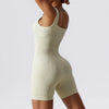 Seamless Ribbed Workout Romper