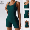 Seamless Ribbed Workout Romper