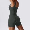 Seamless Ribbed Workout Romper