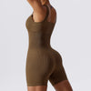 Seamless Ribbed Workout Romper