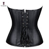 Punk Style Push Up Faux Leather Corset With Zip