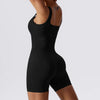 Seamless Ribbed Workout Romper