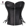 Plus Size Push Up Faux Leather Corset with Skirt